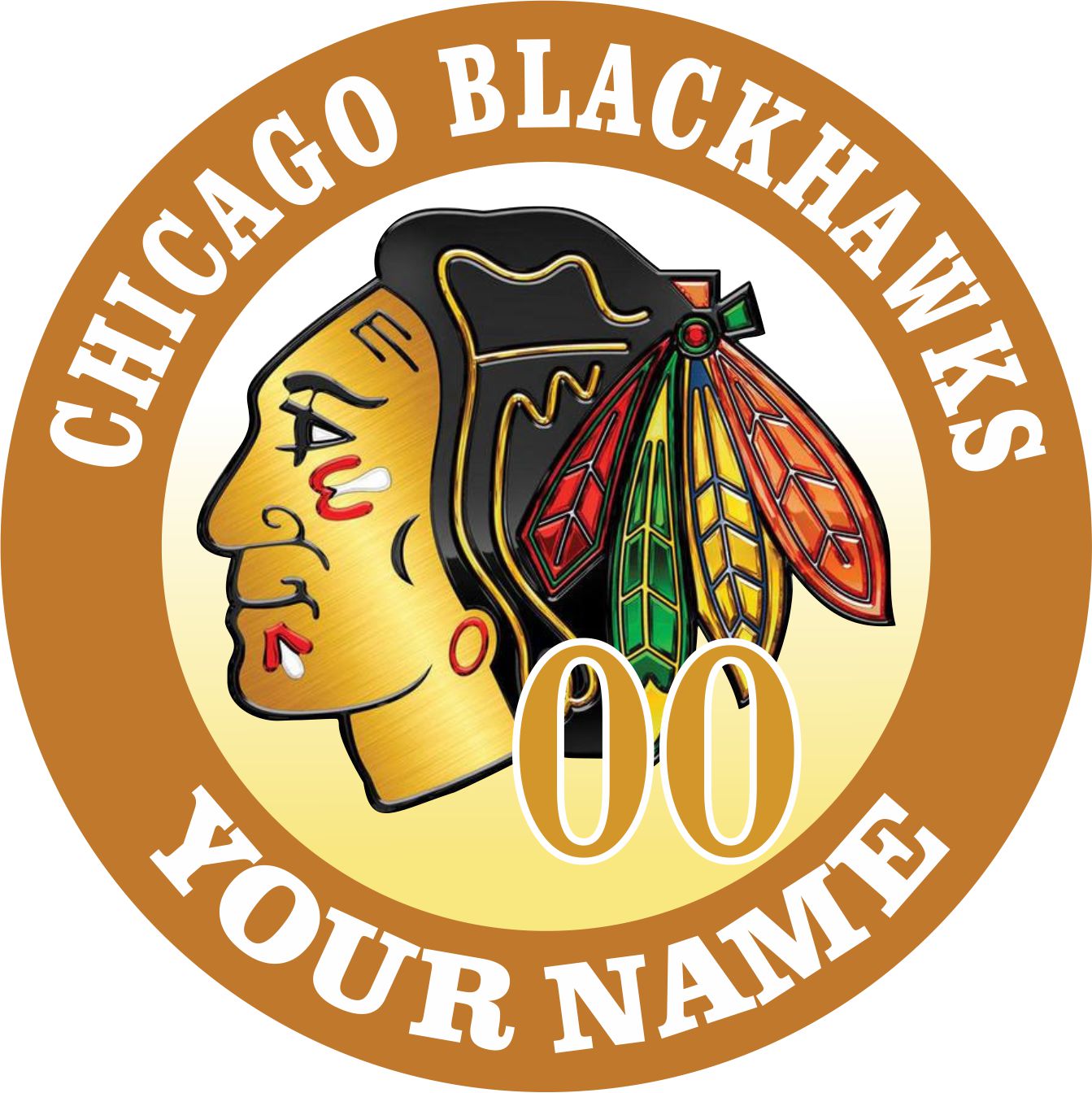 Chicago Blackhawks Customized Logo iron on paper